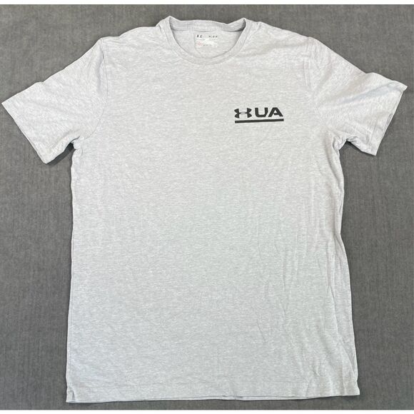 Under Armour T Shirt Mens M Gray Heat Gear Athletic Tee Lightweight Athleisure - Picture 1 of 8